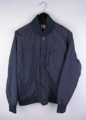 Buy Nike Sportswear Men Bomber Jacket Casual Leisure Windproof Grey Check Size L • 31.14£