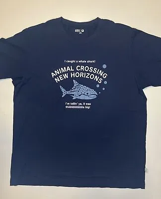 Buy Uniqlo Animal Crossing New Horizons Uniqlo T-Shirt Men's XL Navy Blue • 34.38£