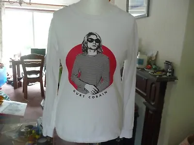Buy And Finally Kurt Cobain Nirvana Long Sleeve T Shirt Size Small 2018 • 19.99£
