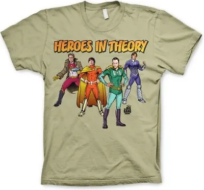 Buy The Big Bang Theory TBBT Heroes In Theory T-Shirt Khaki • 24.39£