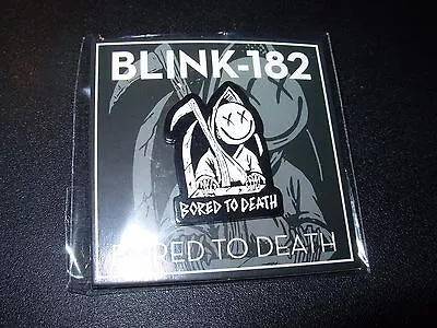 Buy BLINK 182 BORED TO DEATH Logo Black Enamel Pin Badge Button Merch Tour Lapel X • 5.66£