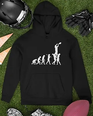 Buy Evolution Of Rugby Hoodie Rugby Player Soccer Homerun Adults Kids Birthday Gift • 16.99£