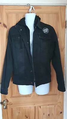 Buy Santa Cruz Denim Jacket Skateboards Coat Hooded Jacket • 25£