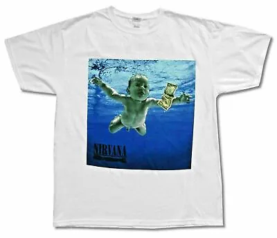 Buy Nirvana - Nevermind - Men's Official White T-Shirt With Back Print (US Import) • 23.95£