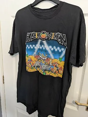 Buy Helloween Live In The UK T Shirt - Rock/Punk/Metal/Goth/Band - Vintage - L-XL • 110£