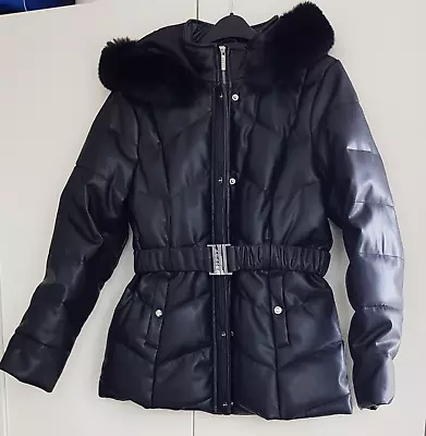 Buy LIPSY Black, Fur Trimmed Hood, Puffer Jacket - UK Size 16 - New With Tags  • 45£