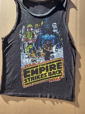 Buy Star Wars Empire Strikes Back Large Sleeveless Black Shirt Women's Work Out Top • 6.27£