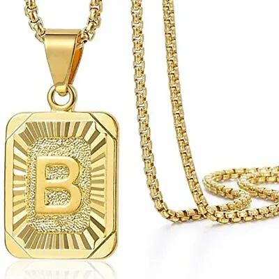 Buy Initial Letter Pendant Necklace Men Women Capital Letter A Z Jewelry Gift Hot • 3.90£