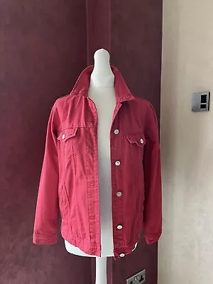 Buy SPRINGFIELD Red Denim Jacket, Size S, Excellent Condition • 25£