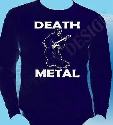 Buy Death Metal T-Shirt The Grim Reaper Heavy Metal Rock Gig Original Long Sleeve • 15.99£