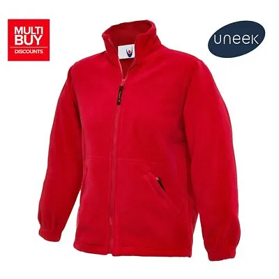Buy 2 For £22 Uneek Childrens Micro Fleece Jacket Kids School Boys Girls Coat UC603 • 12.43£