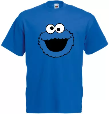 Buy Blue Cookie Monster T Shirt Loose Fit S-XXL New Retro Fun Top  • 9.49£