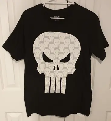 Buy THE PUNISHER Big Skull Logo Marvel Comics Frank Castle T-Shirt Black Size Medium • 12£