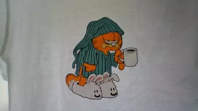 Buy Fun Sleepshirt Small Grumpy Pajama-Wearing Garfield Cat W/Coffee Crop Tee Style  • 15.79£