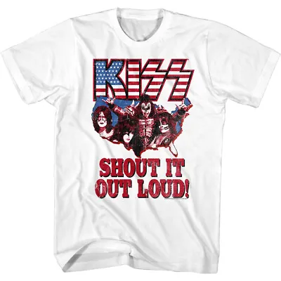 Buy Kiss Shout It Out Loud USA Tour Adult T Shirt Metal Music Band Merch • 40.39£