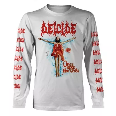 Buy Deicide - Once Upon The Cross (White) (NEW MENS LONG SLEEVE SHIRT ) • 27.08£