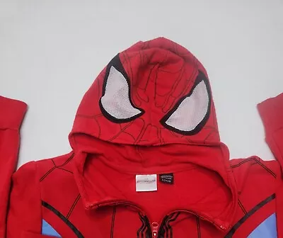 Buy Marvel Boys Youth Spider Man Zip Up Mask Hoodie Size Large • 11.84£