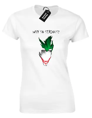 Buy Why So Serious Ladies T Shirt Evil The Joker Suicide Man Gotham Scary Squad Bat • 7.99£