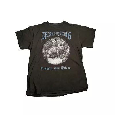 Buy Destroyer 666 T-shirt XL Unchain The Wolves Death Thrash Black Metal Backprint • 18.99£
