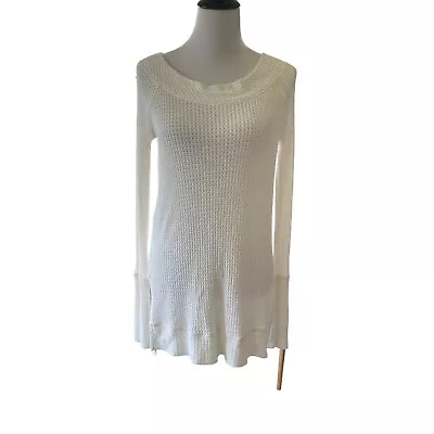 Buy We The Free Waffle Knit Shirt Size Small White Long Sleeve • 3.93£