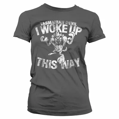 Buy Officially Licensed Tasmanian Devil - I Woke Up This Way Women's T-Shirt S-XXL • 17.75£