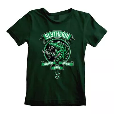 Buy Children's Harry Potter Comic Style Slytherin Crew Neck T-Shirt • 10£