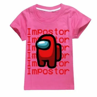 Buy Among Us Game T-Shirt Impostor Girl 9/10 Years Pink • 9.99£