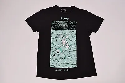 Buy Rick And Morty T-shirt Size Small Black Mr Meeseeks Print • 7£