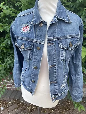 Buy Joe Browns Blue Denim Jacket Patches Retro Size Uk 10 Festival • 24.75£