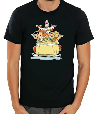 Buy The Flintstones Characters White/Black Short Sleeve Men T Shirt L815 • 9.98£