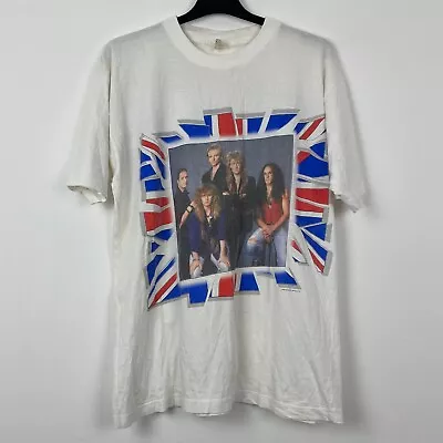 Buy Vintage 90s 1992 Def Leppard Adrenalize Rare Band Tour T-Shirt L 0426 • 5£