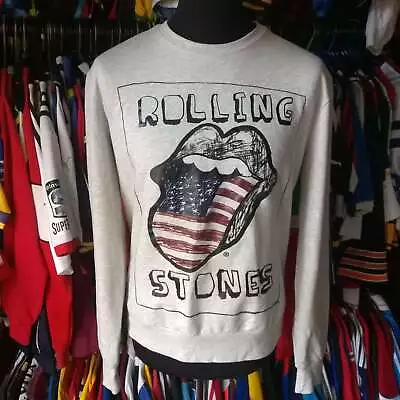 Buy Grey Marl Jumper Rolling Stones Apparel Cedar Wood Jersey Size Adult L • 24.99£