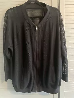 Buy Ladies Size 22/24 Mesh Jacket Going Out Goth With Pockets • 6.99£