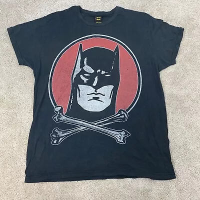 Buy Batman T Shirt Size Large DC Comics Graphic Print Tee Super Hero Face • 14.99£