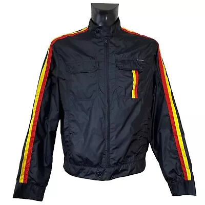 Buy Energie Jeans Y2k Lightweight Windbreaker Rain Biker Black Jacket. Size: Large • 23£