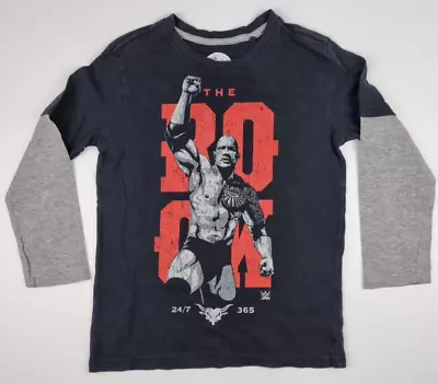 Buy WWE The Rock 24/7 365 Black Youth T-Shirt Size 7 2015 Wrestling Shirt • 7.91£