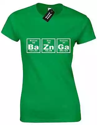 Buy Bazinga Periodic Table Ladies T Shirt Penny Leonard Rubix Chemistry Formula Nerd • 7.99£