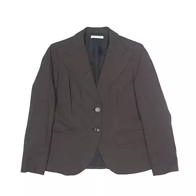 Buy Vintage MARELLA Blazer Jacket Brown Wool 90s Chevron Womens UK 12 • 30.99£