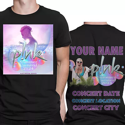 Buy Personalised Pink Summer Carnival 2024 Music Gig Concert Mens T-Shirts Top #DJG4 • 7.99£
