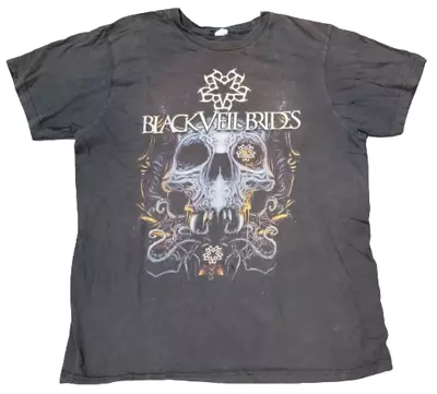 Buy Black Veil Brides Shirt XL Oversized Black Tour Merch Graphic Tee T-Shirt! • 10.60£