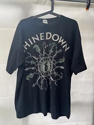Buy Vintage Shinedown Shirt Mens XL Black Amaryllis Tour 2012 Band Tee • 27.99£