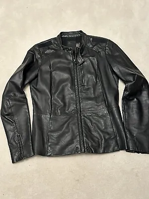 Buy G-Star RAW Women Black Soft Real Leather Jacket Size  M Uk 10 • 75£