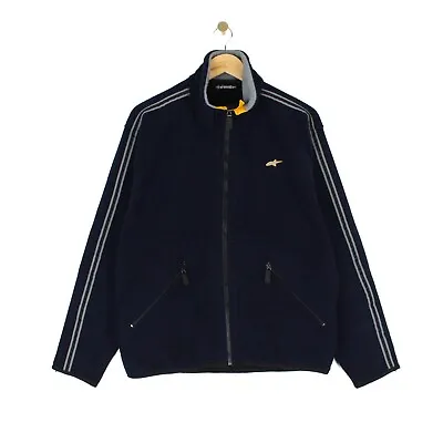 Buy Vintage Alpinestars Fleece Jacket Blue Full Zip Mock Neck Regular Fit Men Size M • 34.99£