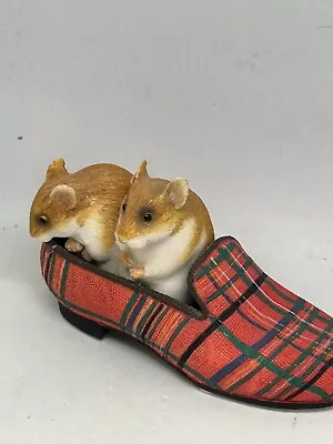 Buy House Of Valentina Hamsters In Tartan Slippers Figure Ornament Decorative 5  #LH • 6.85£