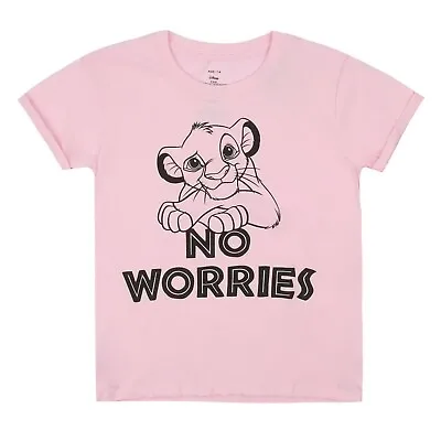 Buy Disney Girls T-shirt The Lion King Simba No Worries Kids Official • 9.99£