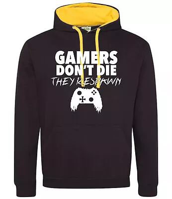 Buy Mens Gaming Hoodie Hoody Hooded Sweatshirt Gamers Dont Die They Respawn Gifts • 18.99£