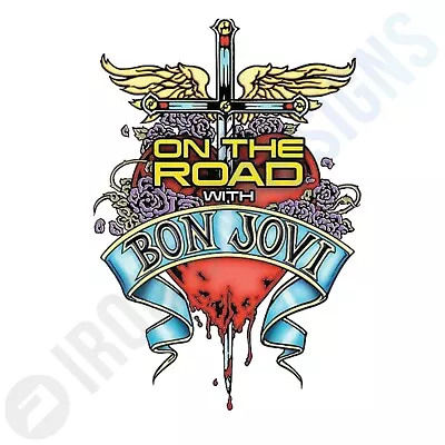 Buy Bon Jovi On The Road - Iron On Tshirt Transfers - A6 A5 A4 • 3.27£