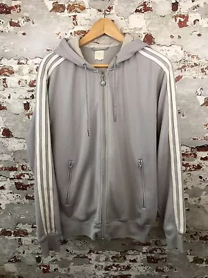 Buy Adidas Originals Grey Full Zip Mens Large Track Jacket Hoodie Condition Issues • 10.99£