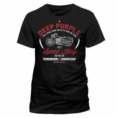 Buy Official Deep Purple Speed King Mens Black Tee Shirt Deep Purple Classic Tee • 14.95£
