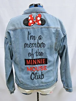Buy Disney Minnie Mouse Club Embroidered Denim Jean Trucker Jacket Women's 3 L • 52.10£